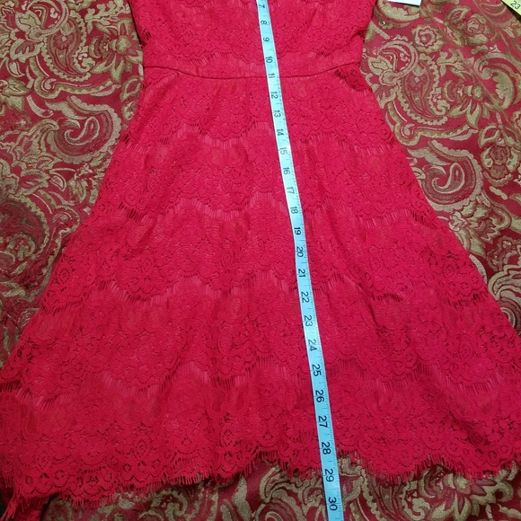*SOLD*Halter Red lace Dress xs NWT - Picture 9 of 10